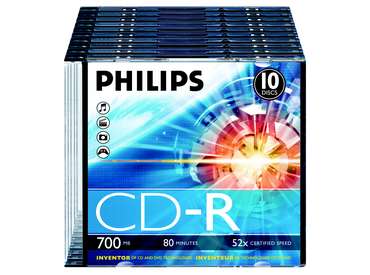 Philips CD-R 80 52x Slim 1db-os (1-es címke) Philips CD-R 80 52x Slim 1db-os (1-es címke)