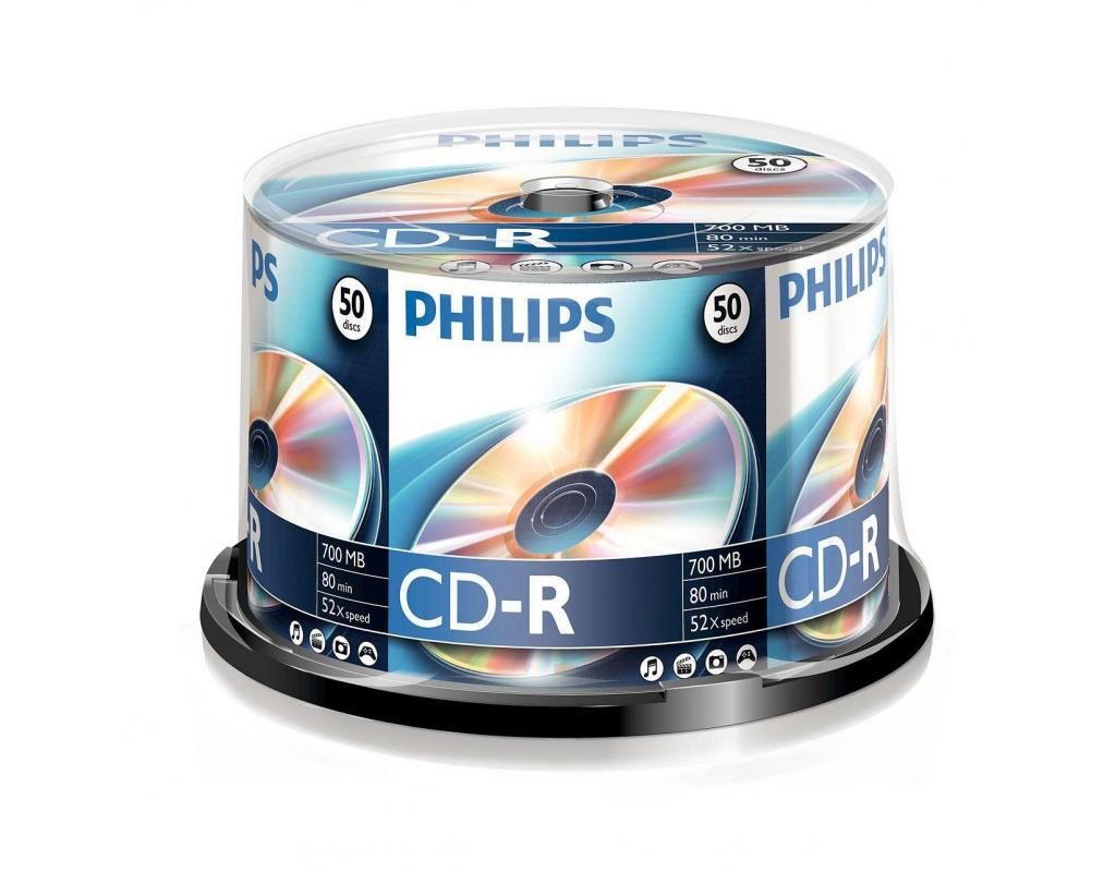 Philips CD-R 80CB 52x 50db/henger (50-es címke) Philips CD-R 80CB 52x 50db/henger (50-es címke)
