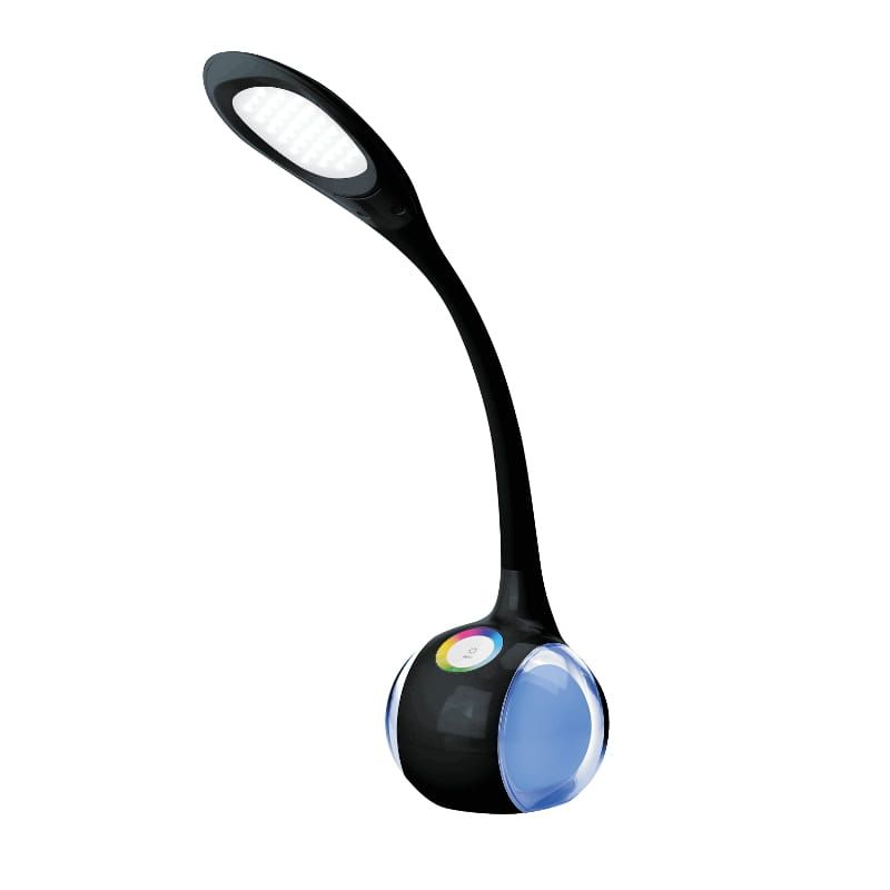 Világítástechnika Platinet Desk Lamp 7W + Night Light Black