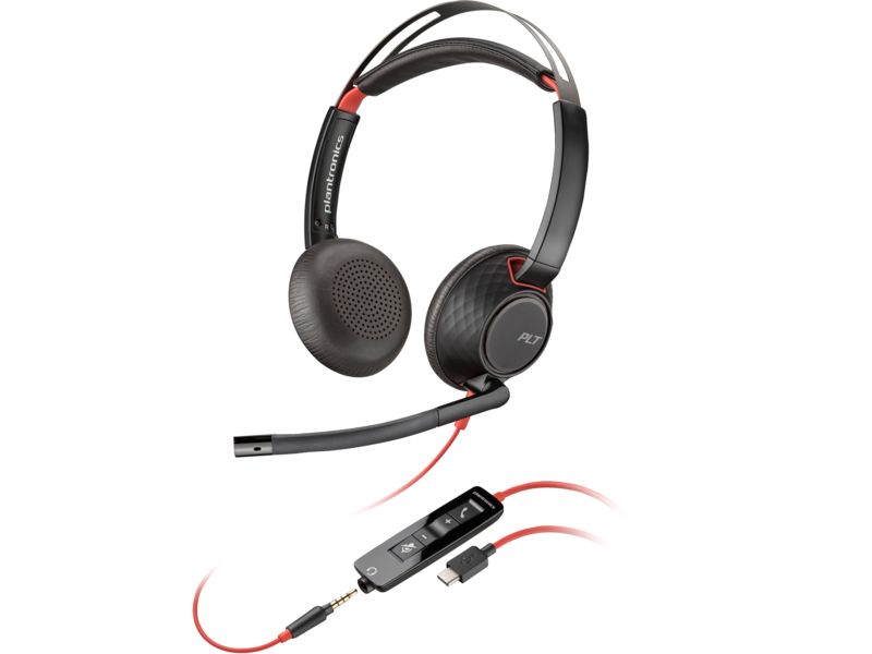Poly Plantronics Blackwire 5220 USB-C/USB-A Headset Black Poly Plantronics Blackwire 5220 USB-C/USB-A Headset Black