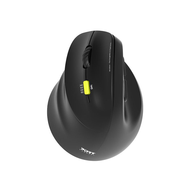 Port Designs Left-hand 2.4 GHz Bluetooth rechargeable Ergo Mouse Black Port Designs Left-hand 2.4 GHz Bluetooth rechargeable Ergo Mouse Black