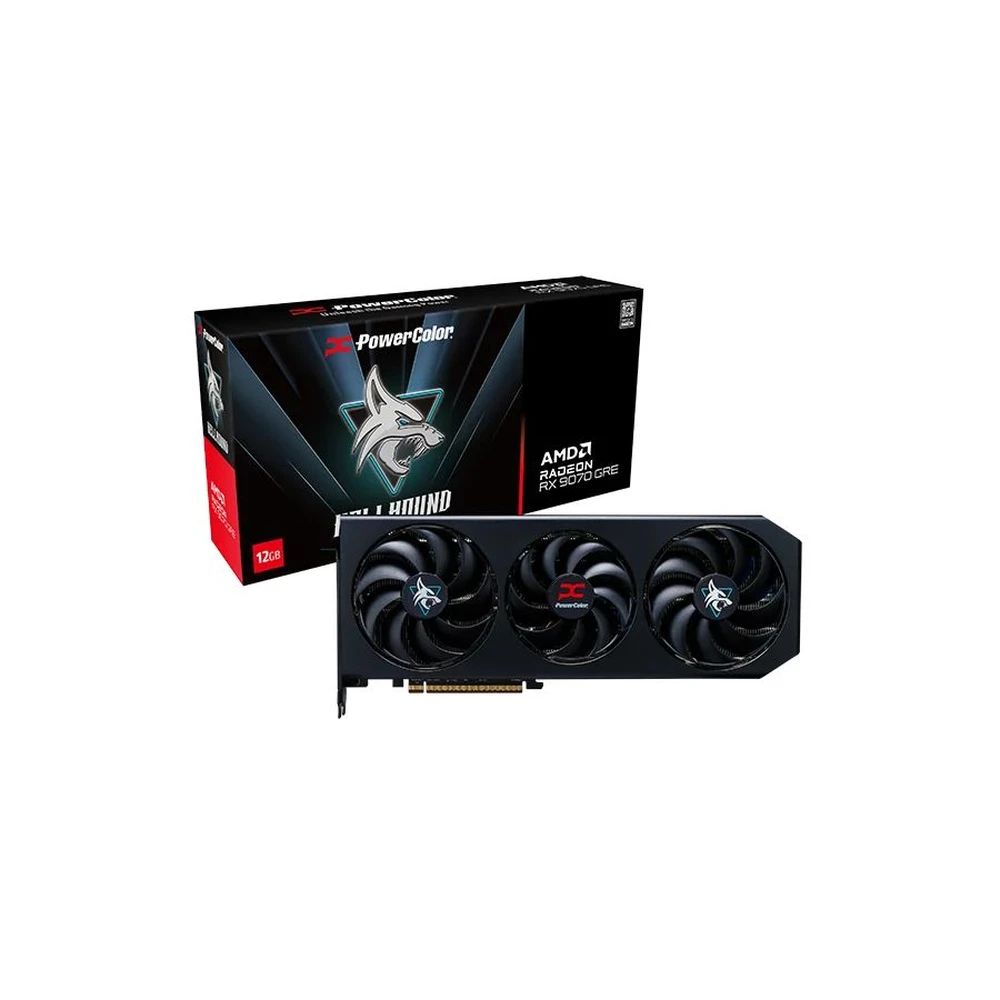 Videókártya PowerColor RX9070GRE 12GB DDR6 Hellhound Videókártya PowerColor RX9070GRE 12GB DDR6 Hellhound
