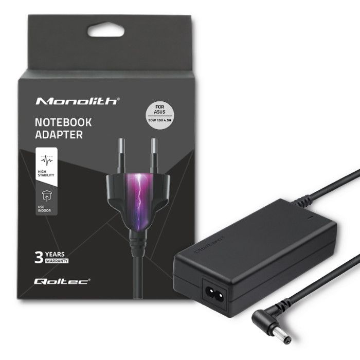 Notebook kiegészítő Qoltec 90W Power adapter for Asus Black Notebook kiegészítő Qoltec 90W Power adapter for Asus Black