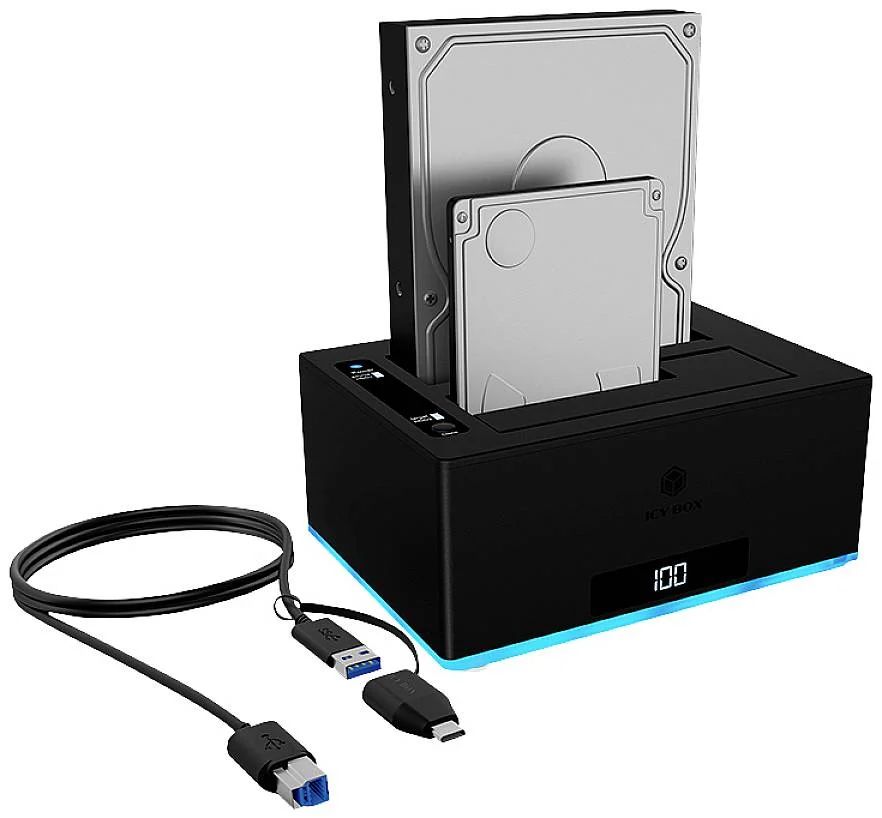 Mobilrack / Beépítő keret Raidsonic IcyBox IB-127CL-U3 Docking Clone Station 2,5/3,5 Mobilrack / Beépítő keret Raidsonic IcyBox IB-127CL-U3 Docking Clone Station 2,5/3,5