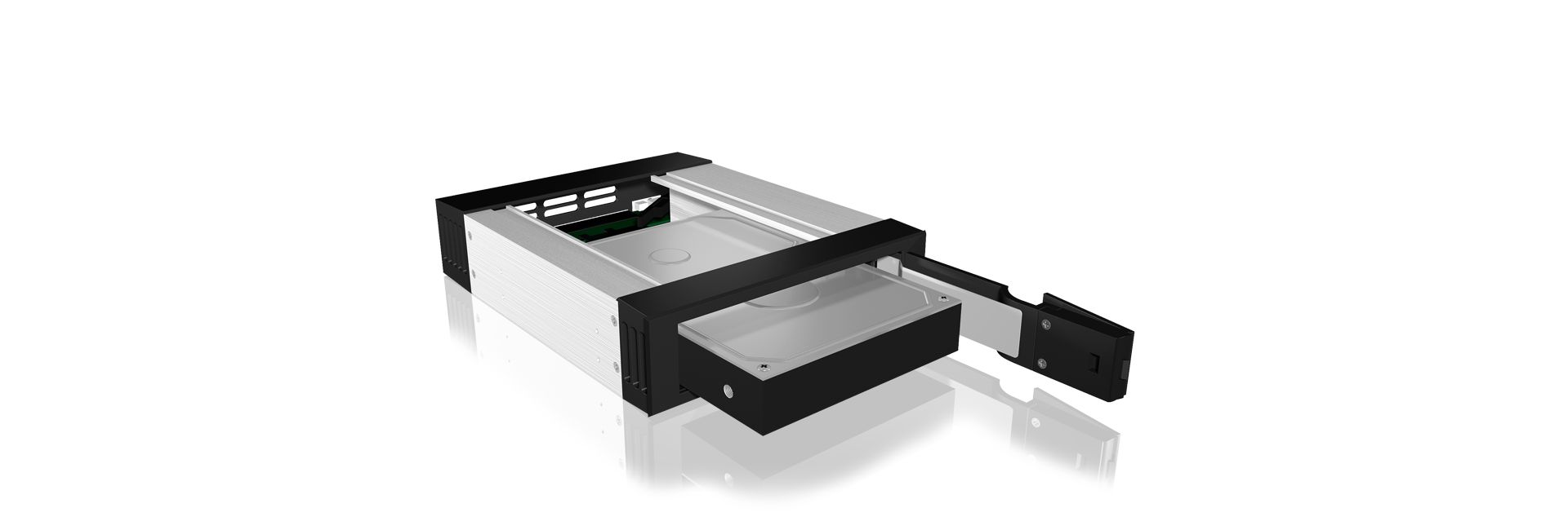 Mobilrack / Beépítő keret Raidsonic IcyBox IB-158SSK-B Trayless Mobil Rack for 3,5 Mobilrack / Beépítő keret Raidsonic IcyBox IB-158SSK-B Trayless Mobil Rack for 3,5