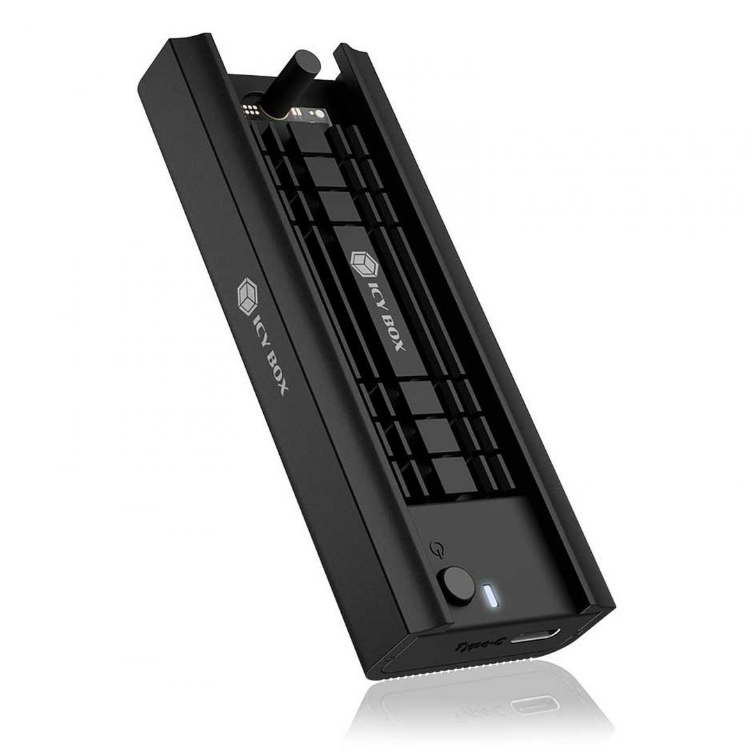 Mobilrack / Beépítő keret Raidsonic IcyBox IB-180MC-C31 External USB 3.2 enclosure for M.2 NVMe SSD Black