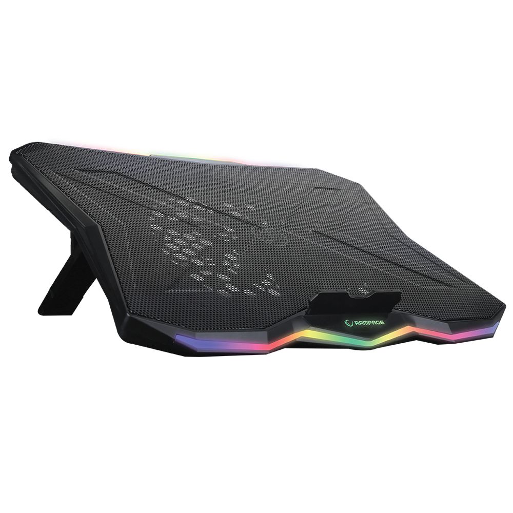 Notebook kiegészítő Rampage AD-RC8 Showy RGB Notebook cooler Black Notebook kiegészítő Rampage AD-RC8 Showy RGB Notebook cooler Black