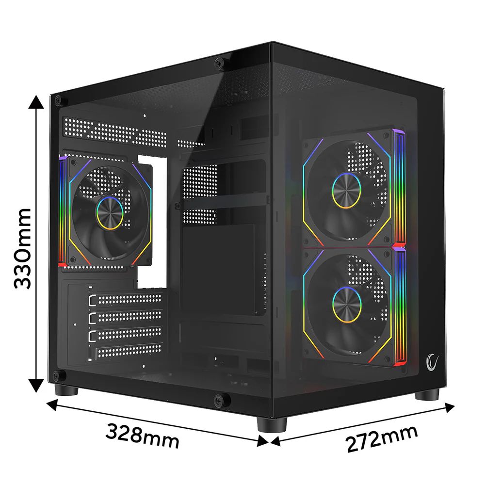 Ház Rampage Lumid Tempered Glass Black