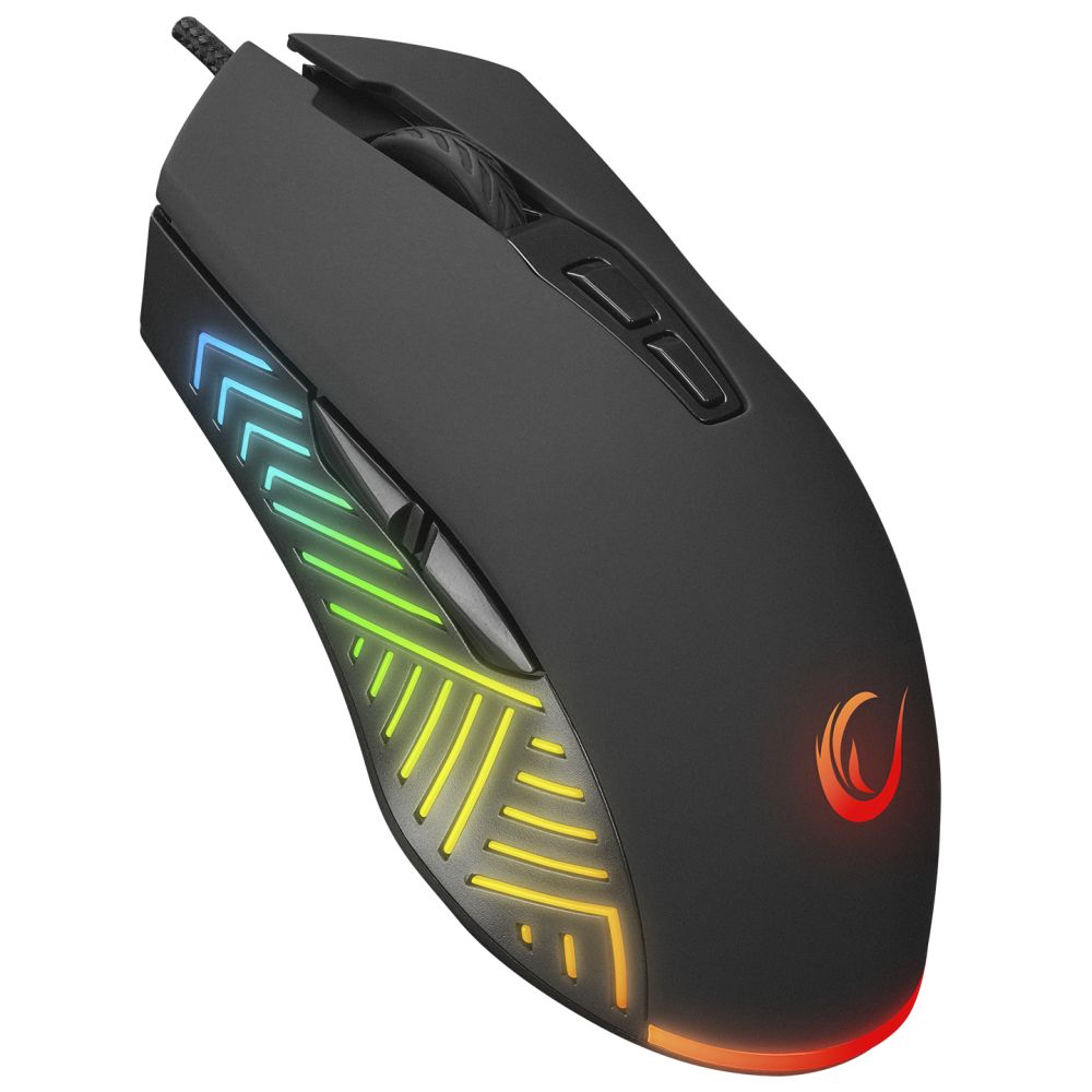 Egér Rampage SMX-G68 SPEAR Gaming RGB Mouse Black