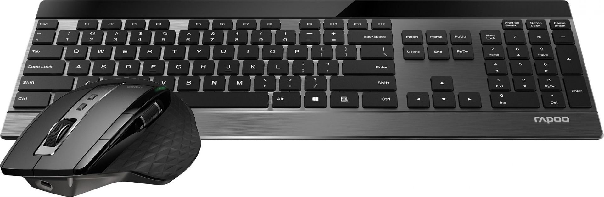 Billentyűzet Rapoo 9900M Multi-mode Wireless Keyboard  Mouse Black