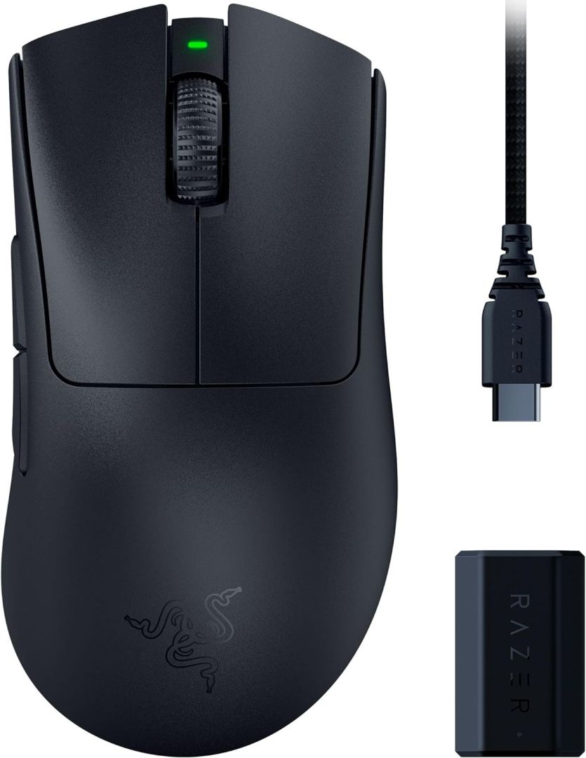 Razer DeathAdder V3 Pro + HyperPolling Wireless Dongle Bundle Black Razer DeathAdder V3 Pro + HyperPolling Wireless Dongle Bundle Black