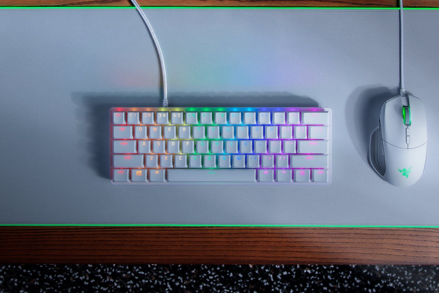 Billentyűzet Razer Huntsman Mini Mercury Edition (Red Switch) White US