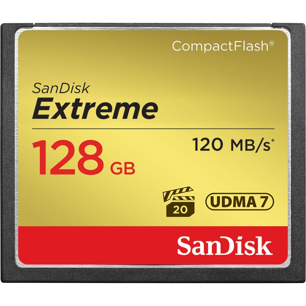 Memóriakártya Sandisk 128GB Compact Flash Extreme Memóriakártya Sandisk 128GB Compact Flash Extreme