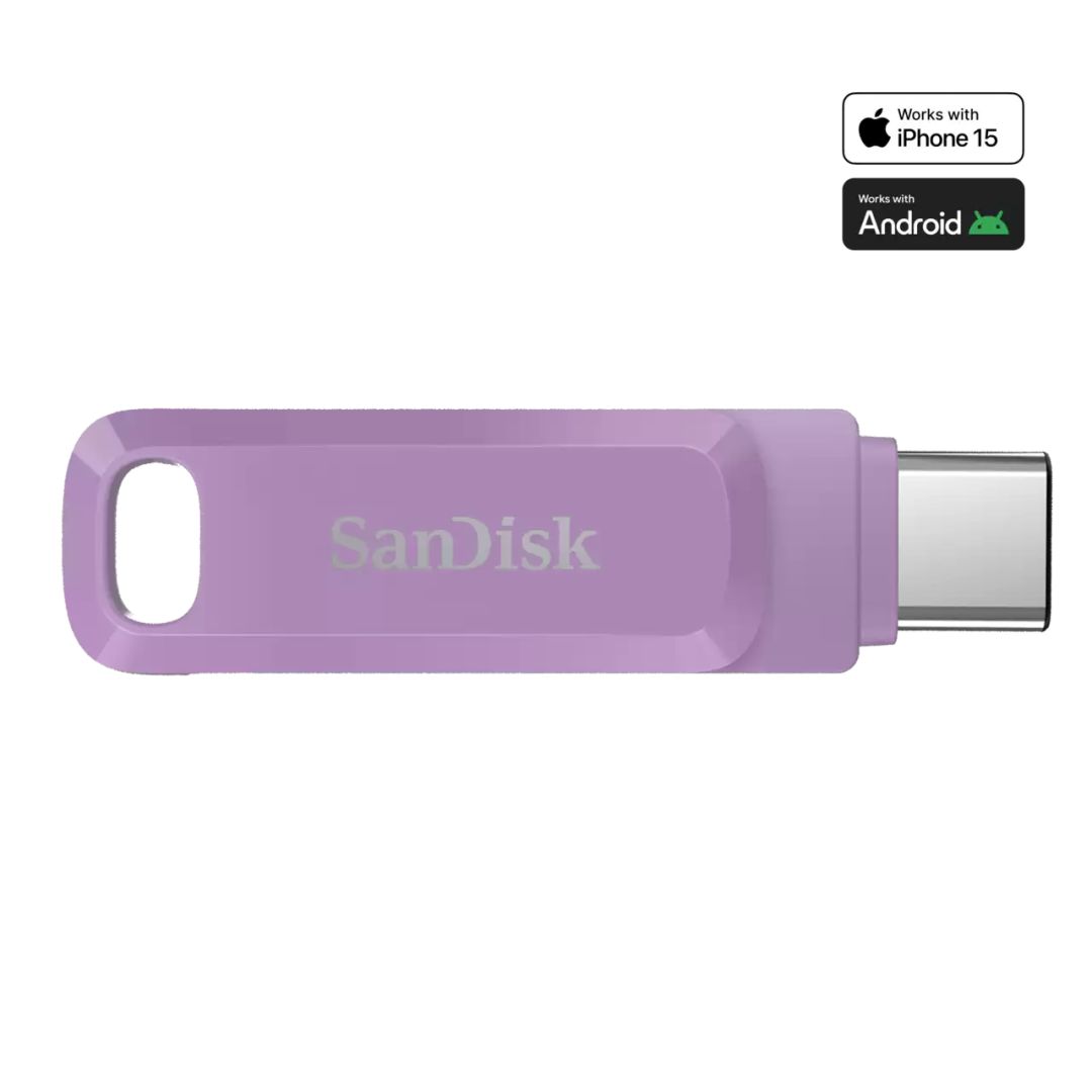 USB Flash RAM Sandisk 128GB Ultra Dual Drive Go Type-C USB3.2 Lavender