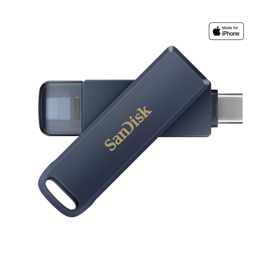 USB Flash RAM Sandisk 64GB Phone Drive for iPhone USB3.2 Type-C Metallic Sky USB Flash RAM Sandisk 64GB Phone Drive for iPhone USB3.2 Type-C Metallic Sky