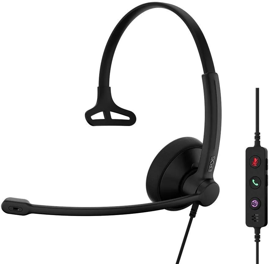 Sennheiser / EPOS Impact 100 Microsoft Teams Mono USB-C/A Headset Black Sennheiser / EPOS Impact 100 Microsoft Teams Mono USB-C/A Headset Black