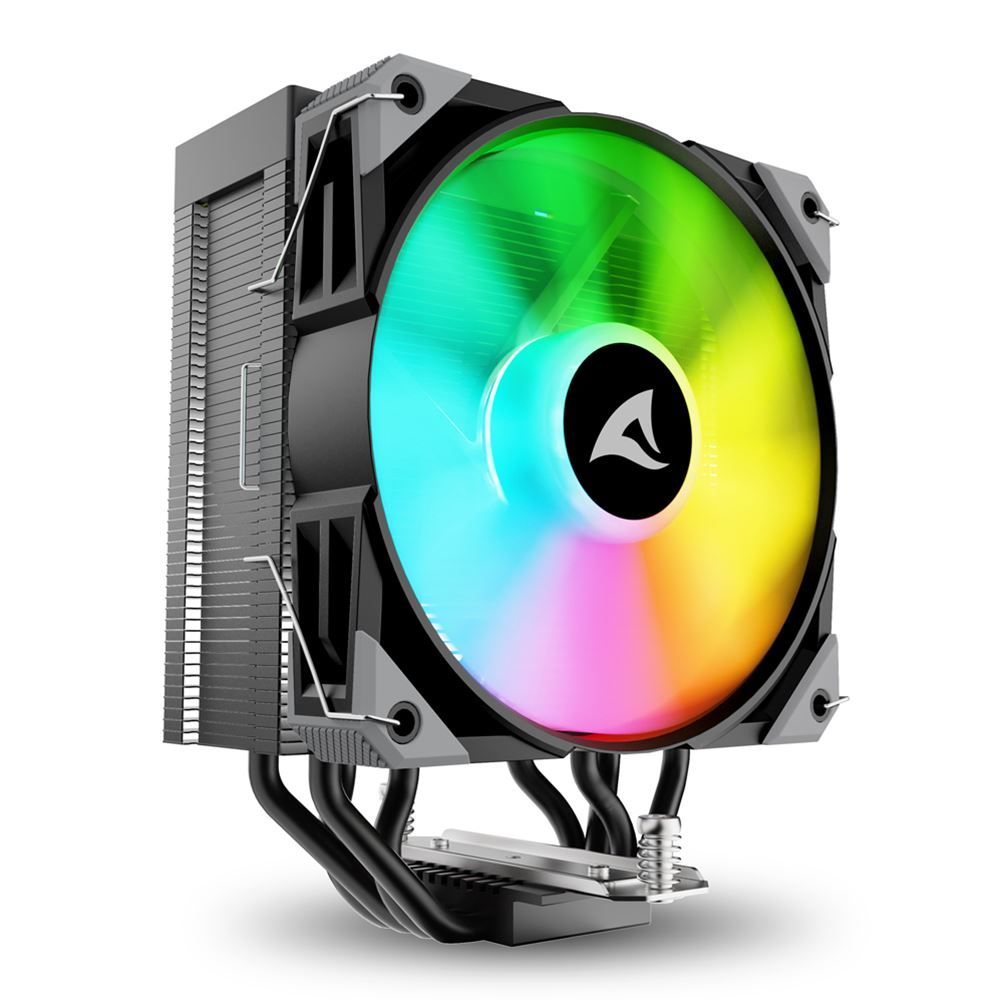 Ventilátorok, Hűtők, Előlapi panelek Sharkoon A40 RGB Air Cooling Black Ventilátorok, Hűtők, Előlapi panelek Sharkoon A40 RGB Air Cooling Black