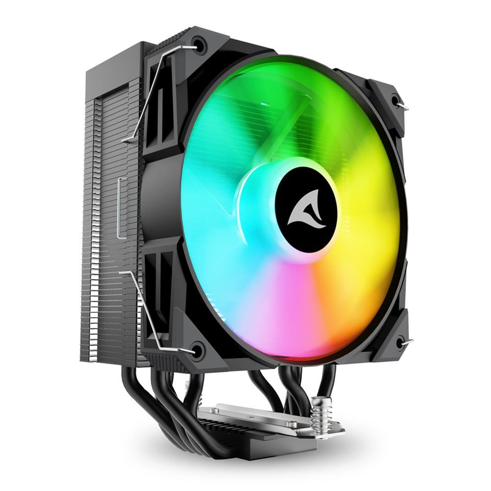 Ventilátorok, Hűtők, Előlapi panelek Sharkoon A50 RGB Air Cooling Black Ventilátorok, Hűtők, Előlapi panelek Sharkoon A50 RGB Air Cooling Black
