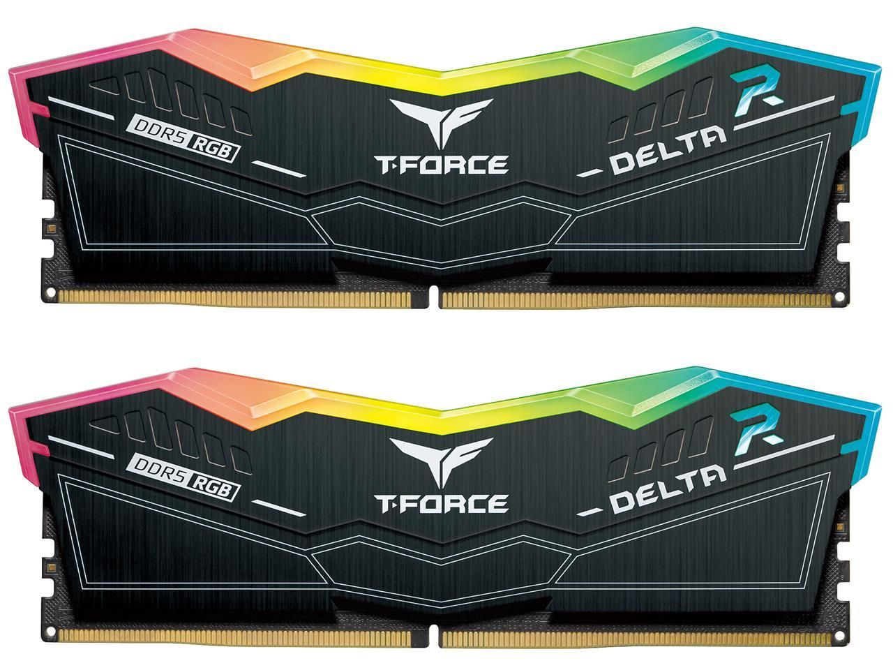 Memória TeamGroup 32GB DDR5 7200MHz Kit(2x16GB) Delta RGB Black