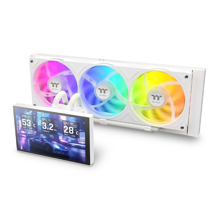 Ventilátorok, Hűtők, Előlapi panelek Thermaltake ST360 Ultra ARGB Sync AIO Liquid Cooler Snow Ventilátorok, Hűtők, Előlapi panelek Thermaltake ST360 Ultra ARGB Sync AIO Liquid Cooler Snow