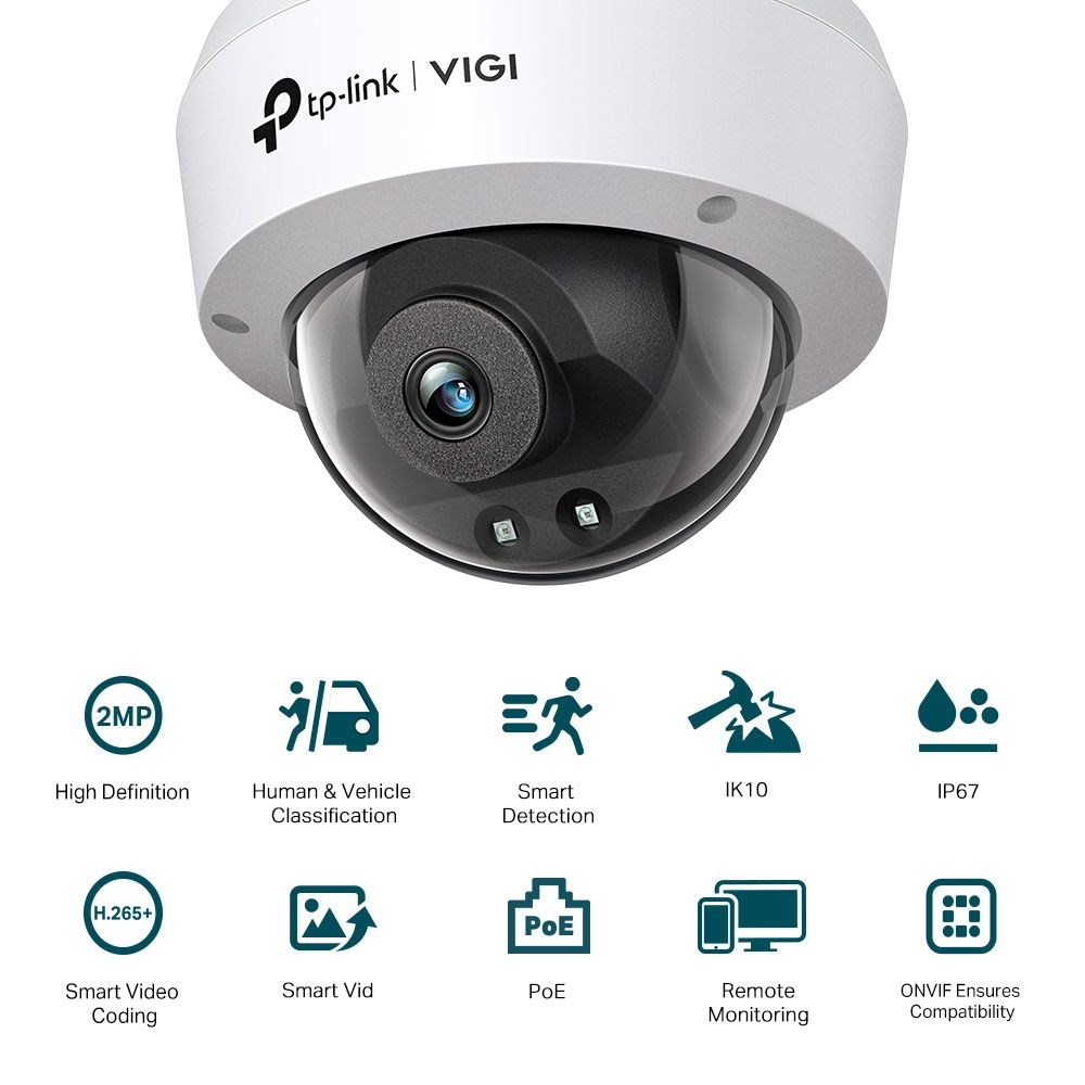 TP-Link VIGI C220I (4mm) 2MP Mini Dome Network Camera TP-Link VIGI C220I (4mm) 2MP Mini Dome Network Camera