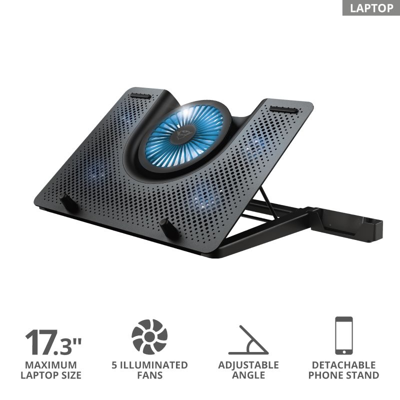Notebook kiegészítő Trust GXT 1125 Quno Laptop Cooling Stand Notebook kiegészítő Trust GXT 1125 Quno Laptop Cooling Stand