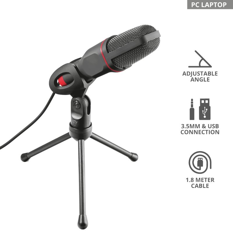Trust GXT 212 Mico USB Microphone Black Trust GXT 212 Mico USB Microphone Black