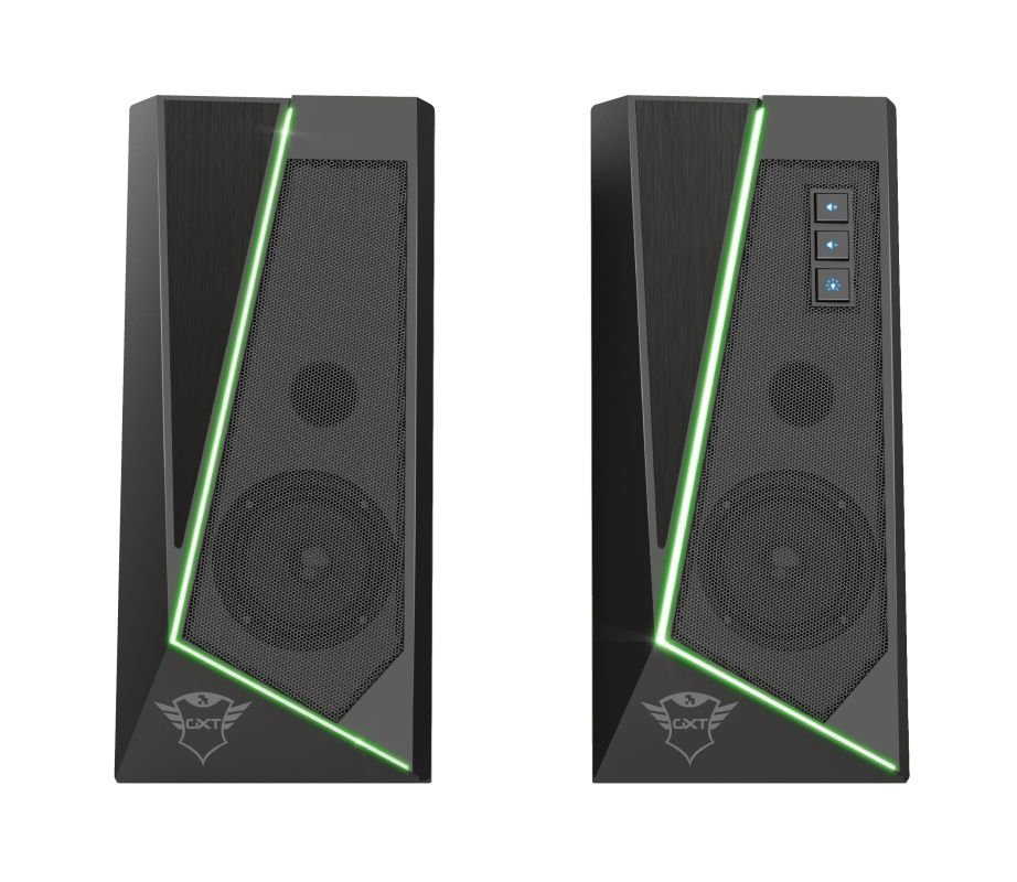 Hangszóró Trust GXT 609 Zoxa RGB Illuminated Speaker Set Black