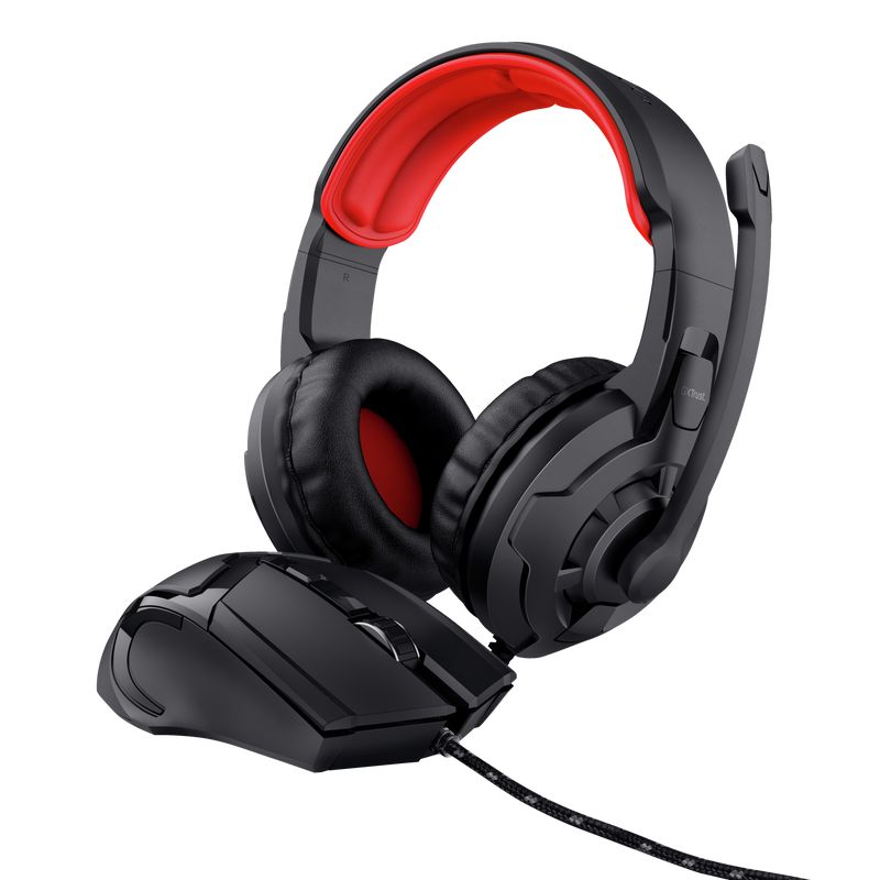 Trust GXT 785 Ravius 2-in-1 Gaming Set with Headset & Mouse Black Trust GXT 785 Ravius 2-in-1 Gaming Set with Headset & Mouse Black