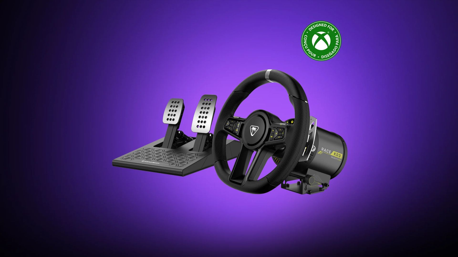 Kormány Turtle Beach VelocityOne Race KD3 Racing Wheel and Pedals Black