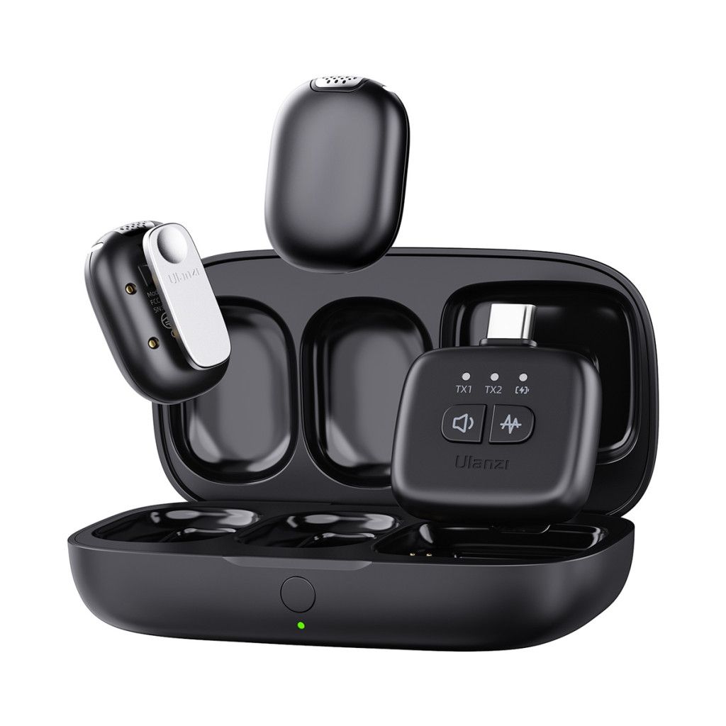 Ulanzi A30 vezeték nélküli Mini lavalier mikrofon 2 mikrofon és 1 vevő usb-c lighting Black Ulanzi A30 vezeték nélküli Mini lavalier mikrofon 2 mikrofon és 1 vevő usb-c lighting Black