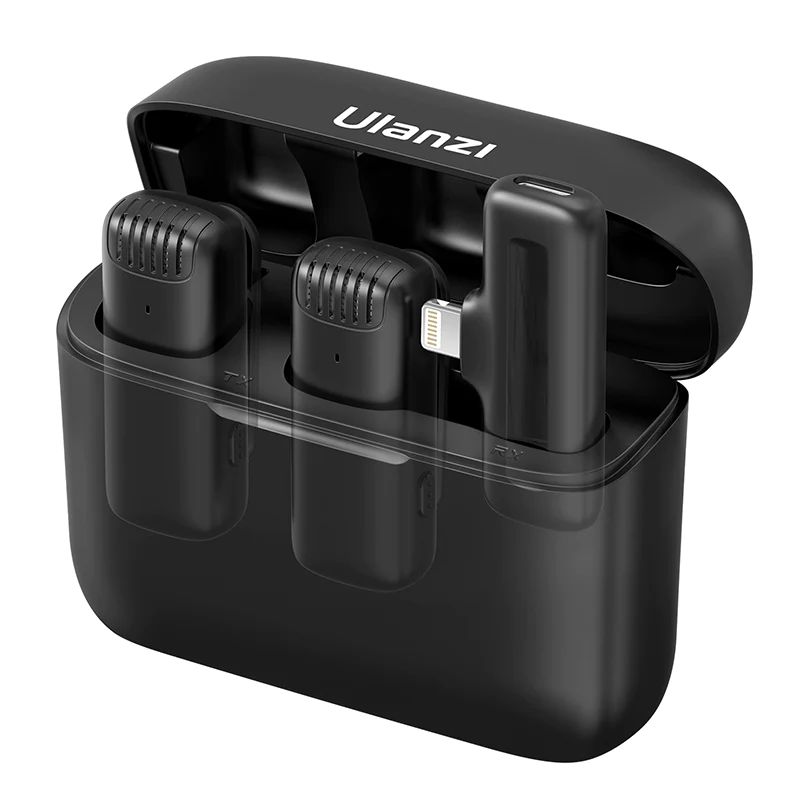 Ulanzi J12 Wireless Lavalier Microphone System Black Ulanzi J12 Wireless Lavalier Microphone System Black