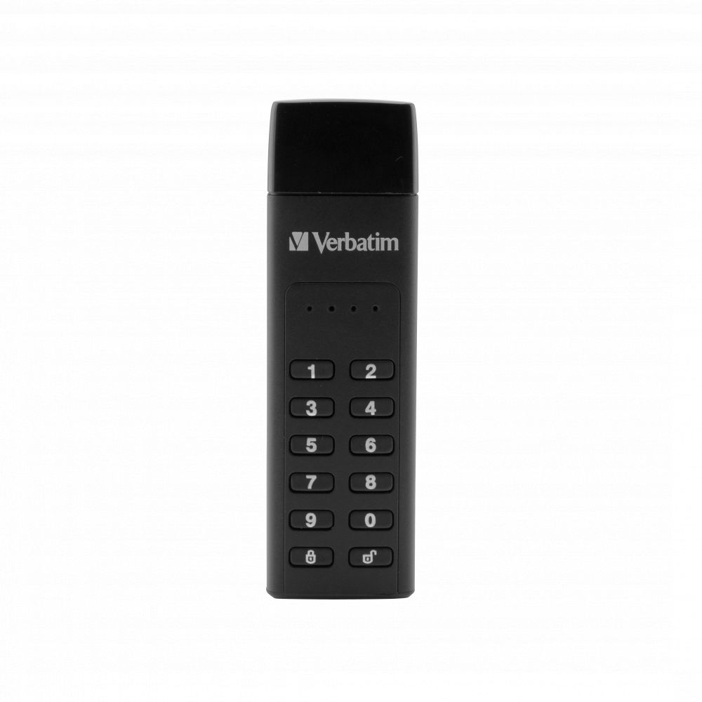USB Flash RAM Verbatim 128GB Keypad Secure USB3.2 Black USB Flash RAM Verbatim 128GB Keypad Secure USB3.2 Black