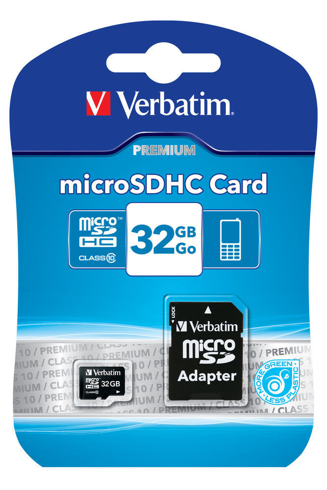 Memóriakártya Verbatim 32GB microSDHC Premium Class10 + adapter Memóriakártya Verbatim 32GB microSDHC Premium Class10 + adapter
