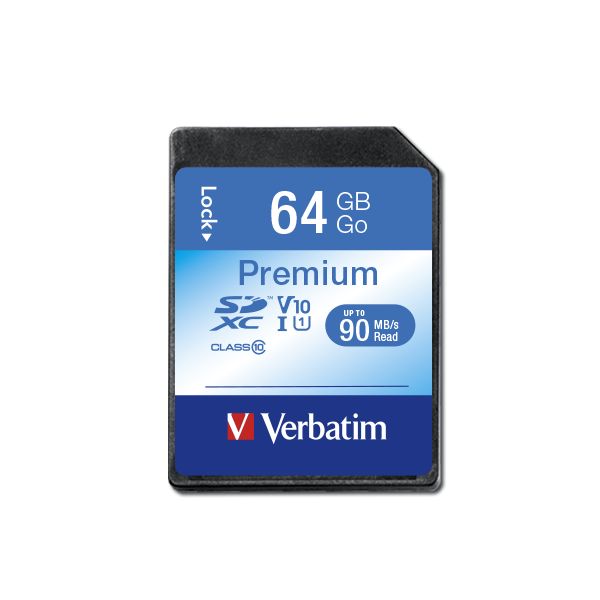Memóriakártya Verbatim 64GB SDXC Premium Class10 U1 V10 Memóriakártya Verbatim 64GB SDXC Premium Class10 U1 V10