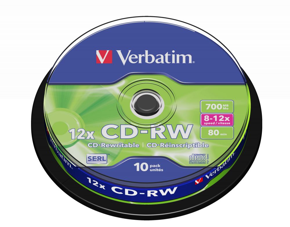 Verbatim CD-RW 80 8-12x 10db/henger (10-ös címke) Verbatim CD-RW 80 8-12x 10db/henger (10-ös címke)