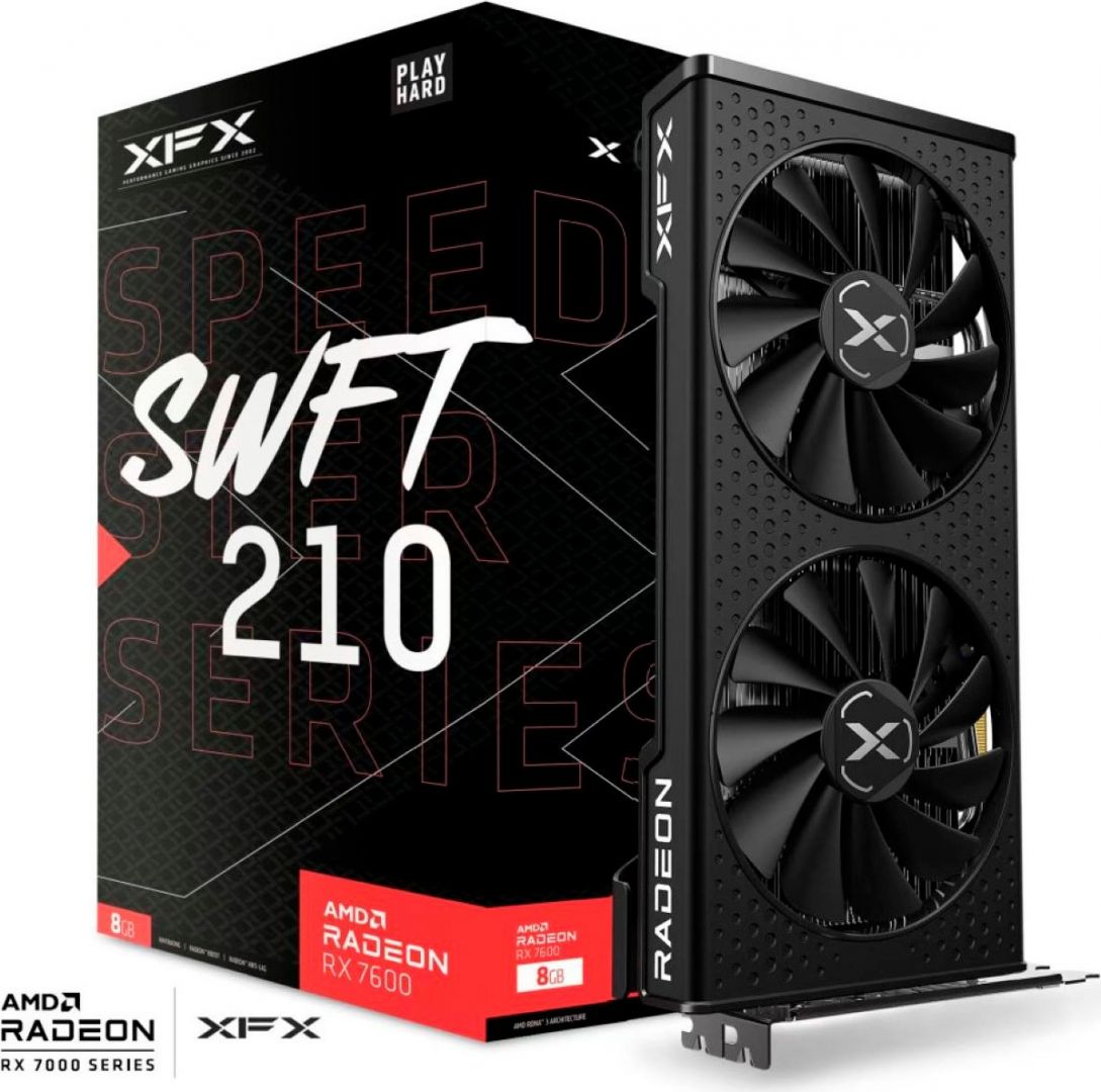 Videókártya XFX RX7600 8GB DDR6 SWFT210 Core Videókártya XFX RX7600 8GB DDR6 SWFT210 Core
