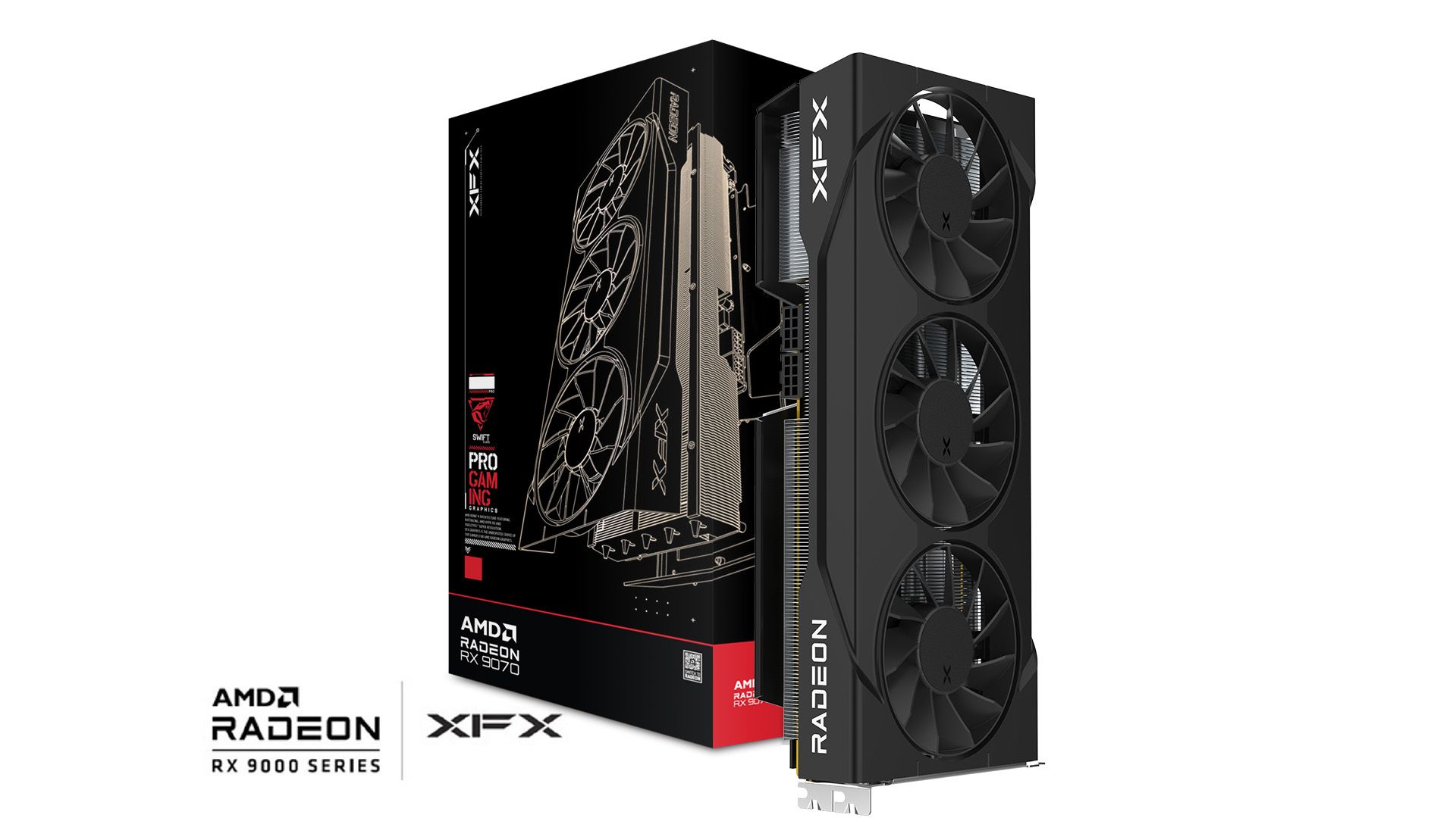 Videókártya XFX RX9070GRE 12GB DDR6 Triple Fan Gaming Edition Videókártya XFX RX9070GRE 12GB DDR6 Triple Fan Gaming Edition