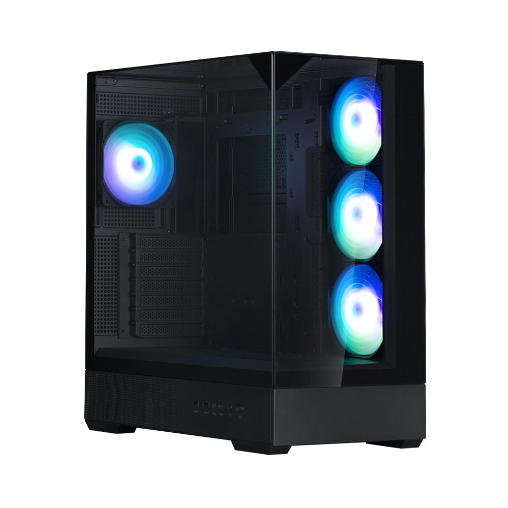 Ház Zalman P40 Prism Plus RGB Tempered Glass Black