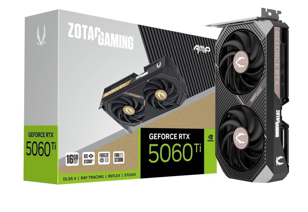Videókártya Zotac GeForce RTX5060 Ti 16GB DDR7 AMP Videókártya Zotac GeForce RTX5060 Ti 16GB DDR7 AMP