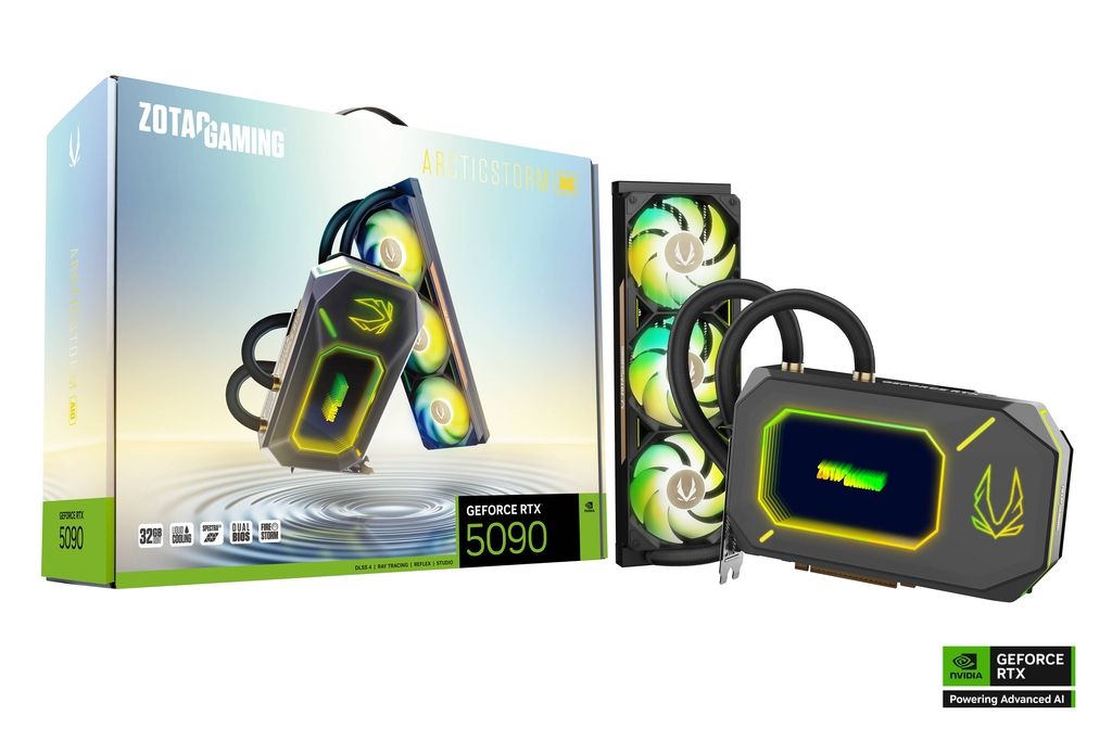 Videókártya Zotac GeForce RTX5090 32GB DDR7 Arcticstorm Aio Videókártya Zotac GeForce RTX5090 32GB DDR7 Arcticstorm Aio