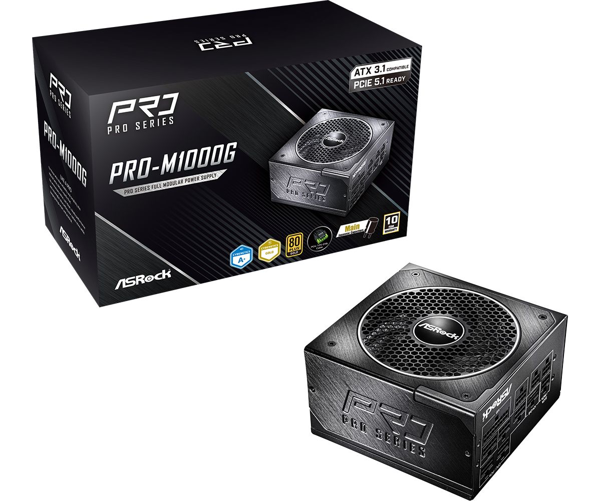 ASRock 1000W 80+ Gold Pro Series PRO-M1000G