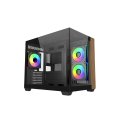 Ház Cooler Master Elite 481 Wood Tempered Glass Black