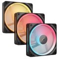 Ventilátorok, Hűtők, Előlapi panelek Corsair iCUE LINK LX120-R RGB 120mm PWM Reverse Fans Starter Kit Black