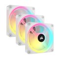 Ventilátorok, Hűtők, Előlapi panelek Corsair iCUE LINK QX120 RGB 120mm PWM PC Fans Starter Kit with iCUE LINK System Hub White