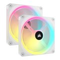 Ventilátorok, Hűtők, Előlapi panelek Corsair iCUE LINK QX140 RGB 140mm PWM PC Fans Starter Kit with iCUE LINK System Hub White