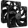 Ventilátorok, Hűtők, Előlapi panelek Corsair RS140 140mm PWM Fan (2-pack) Black