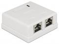 Hálózati eszközök DeLock Modular Wall Outlet 2 Port...