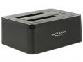 Mobilrack / Beépítő keret DeLock SATA to USB3.0 Dual...