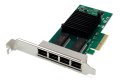 Hálókártya Digitus 4 port Gigabit Ethernet network card RJ45 PCI Express Intel I350